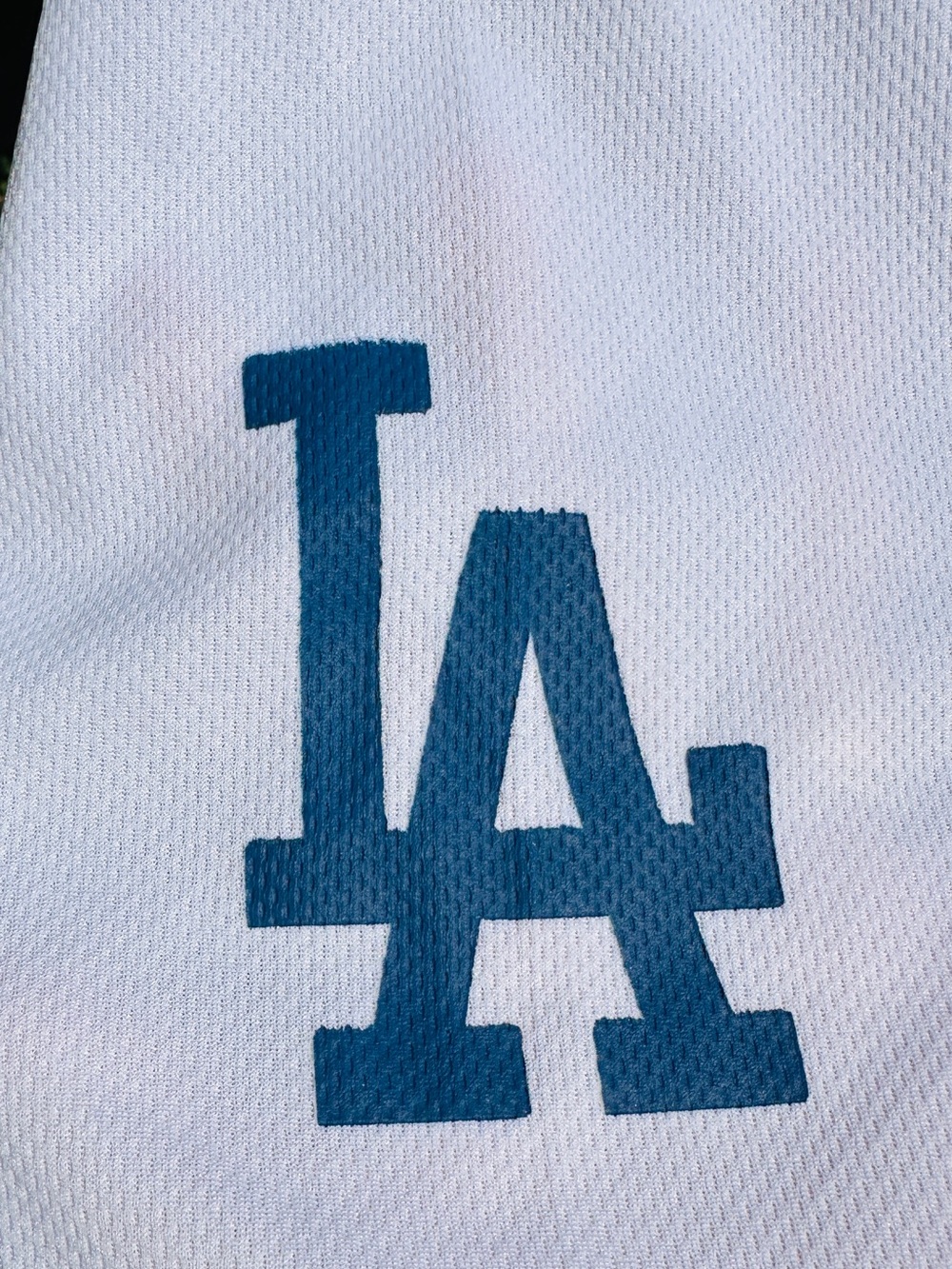 Dodgers Mookie Betts Promo Jersey White and Blue with Budweiser logo